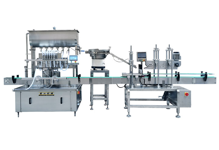 全自動灌裝生產(chǎn)線-瓶裝香油灌裝壓蓋流水線