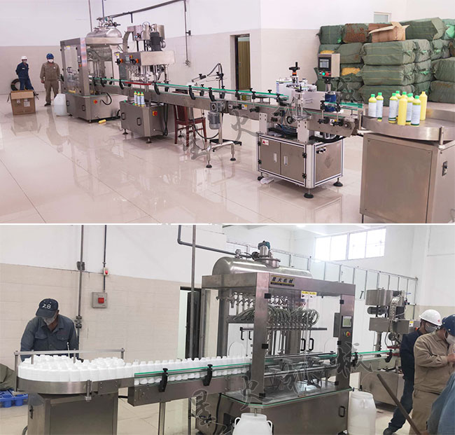 星火75%酒精消毒液灌裝機(jī)設(shè)備展示