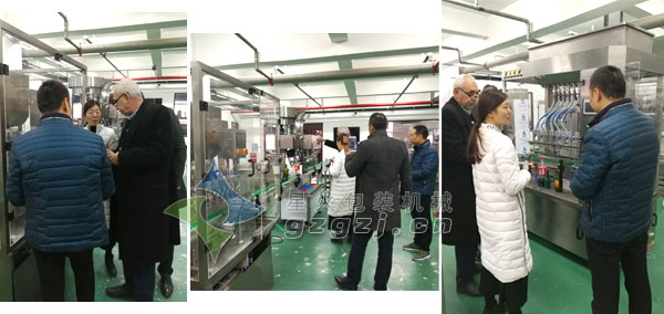 伊朗客戶參觀各類灌裝生產(chǎn)線